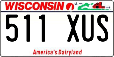 WI license plate 511XUS