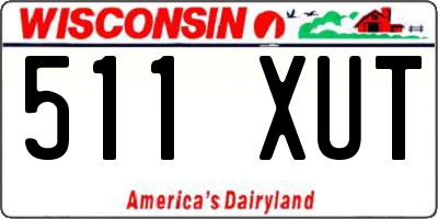 WI license plate 511XUT