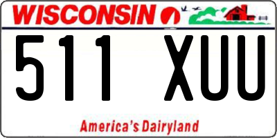 WI license plate 511XUU
