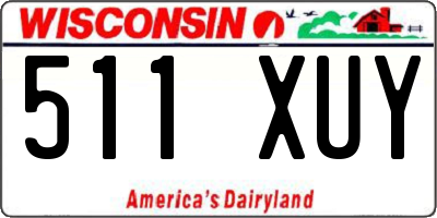 WI license plate 511XUY