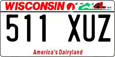 WI license plate 511XUZ