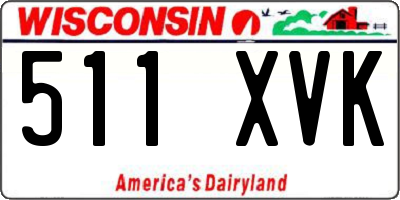 WI license plate 511XVK