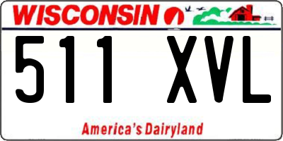 WI license plate 511XVL