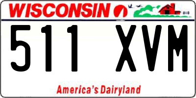 WI license plate 511XVM