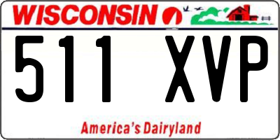 WI license plate 511XVP