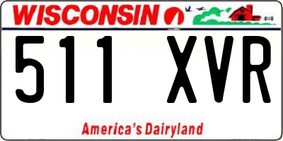 WI license plate 511XVR