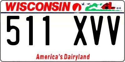 WI license plate 511XVV