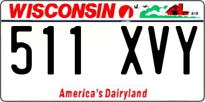 WI license plate 511XVY