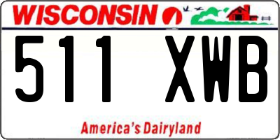 WI license plate 511XWB