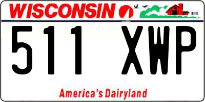 WI license plate 511XWP