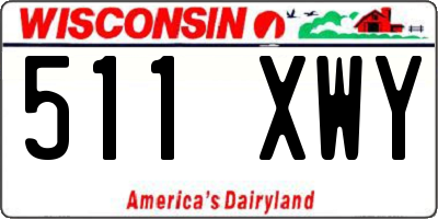 WI license plate 511XWY