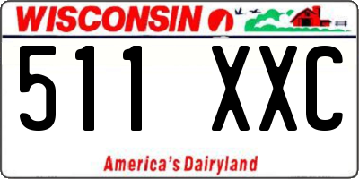 WI license plate 511XXC