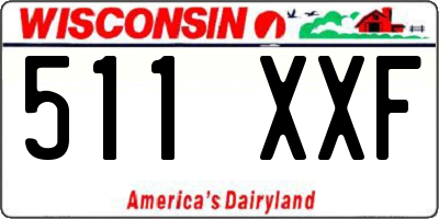 WI license plate 511XXF