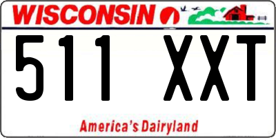 WI license plate 511XXT