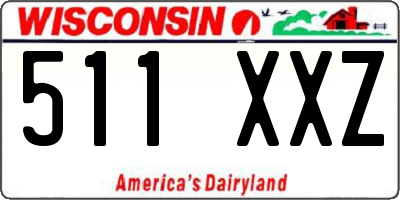 WI license plate 511XXZ