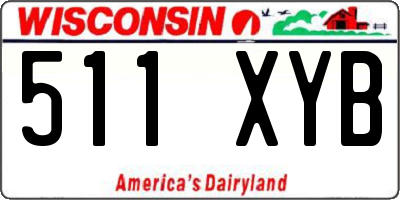 WI license plate 511XYB