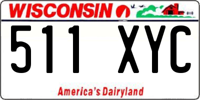 WI license plate 511XYC