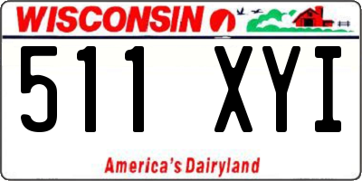 WI license plate 511XYI