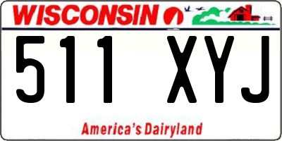WI license plate 511XYJ