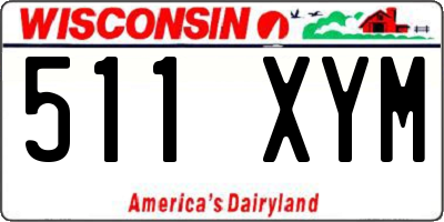 WI license plate 511XYM