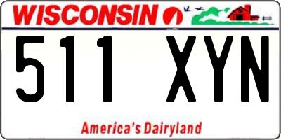 WI license plate 511XYN
