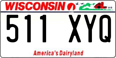 WI license plate 511XYQ