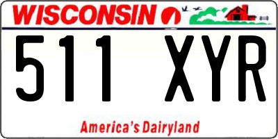 WI license plate 511XYR