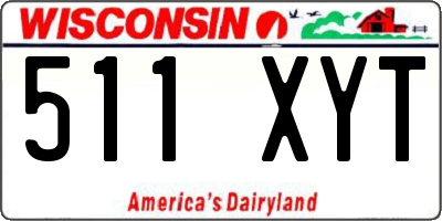 WI license plate 511XYT