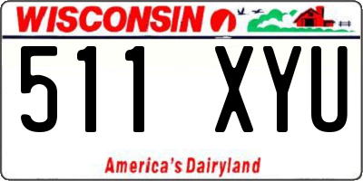 WI license plate 511XYU