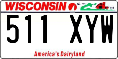 WI license plate 511XYW