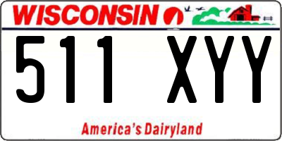 WI license plate 511XYY