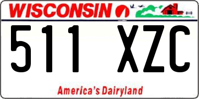 WI license plate 511XZC