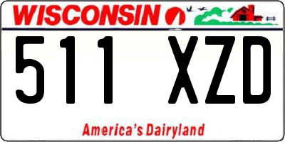 WI license plate 511XZD