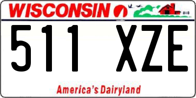 WI license plate 511XZE