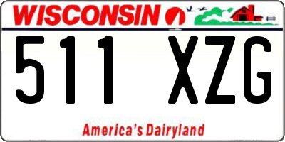 WI license plate 511XZG