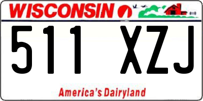 WI license plate 511XZJ