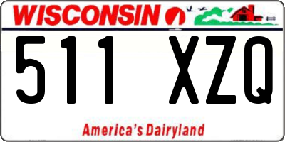 WI license plate 511XZQ