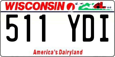 WI license plate 511YDI