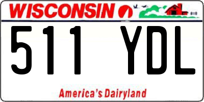 WI license plate 511YDL