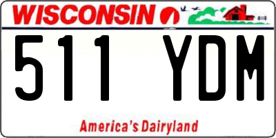 WI license plate 511YDM