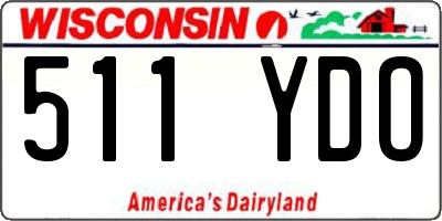 WI license plate 511YDO