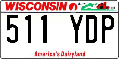 WI license plate 511YDP