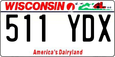 WI license plate 511YDX