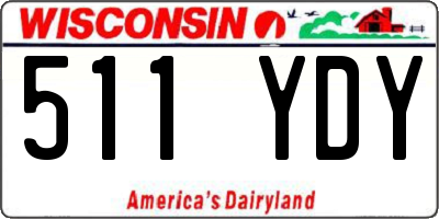 WI license plate 511YDY