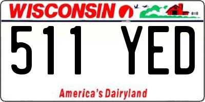 WI license plate 511YED
