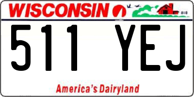 WI license plate 511YEJ