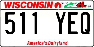 WI license plate 511YEQ