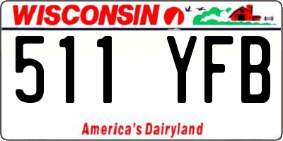 WI license plate 511YFB