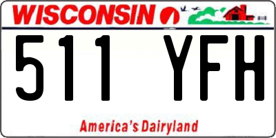 WI license plate 511YFH