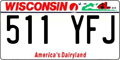 WI license plate 511YFJ